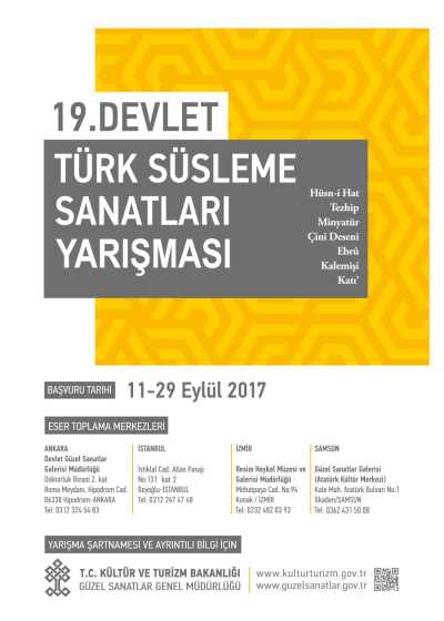 19.Devlet Türk Süsleme Sanatları Yarışması
